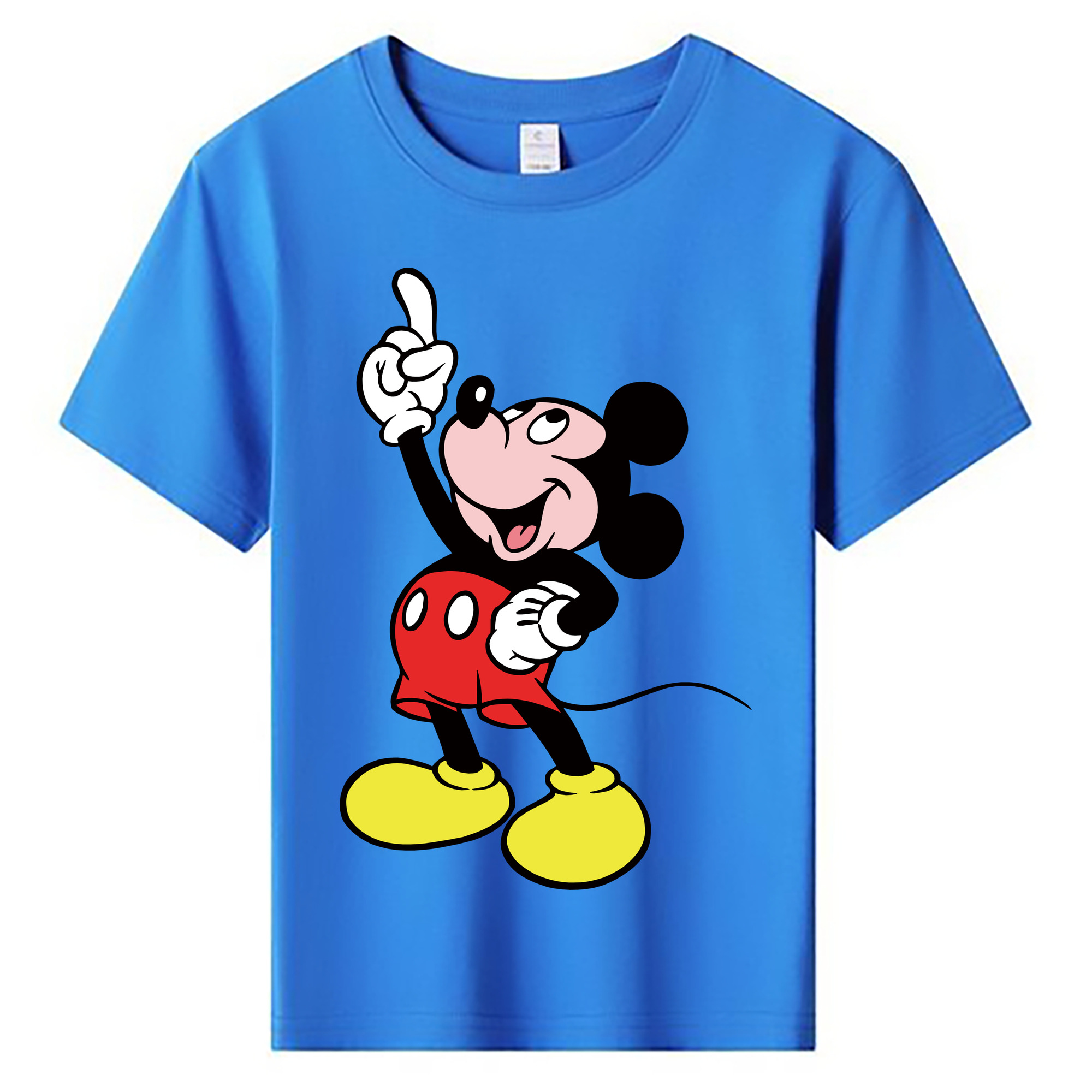 ミッキーマウス Mickey Mouse 綿100％キッズTシャツ（フロントプリント）